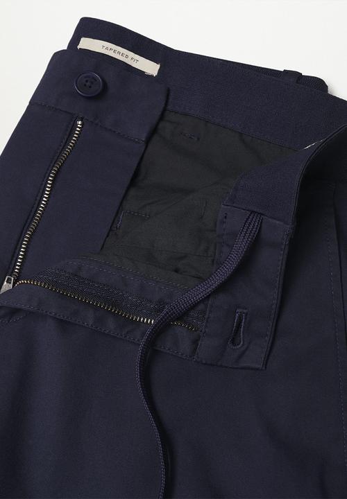 MANGO - Trousers prato - navy
