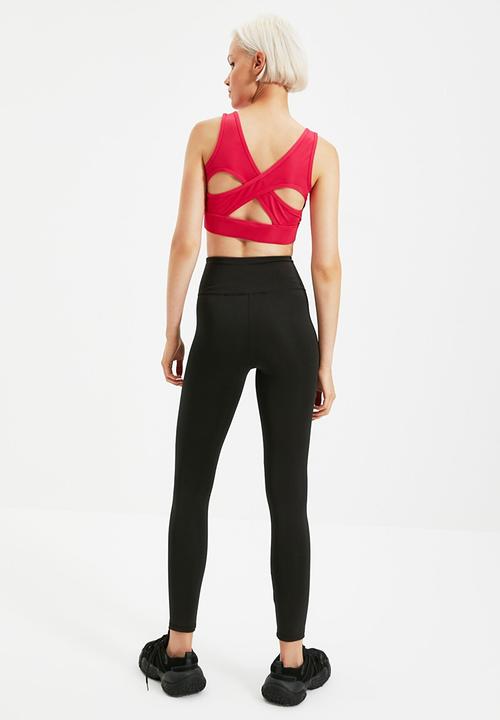Trendyol - Knitted sport leggings - black
