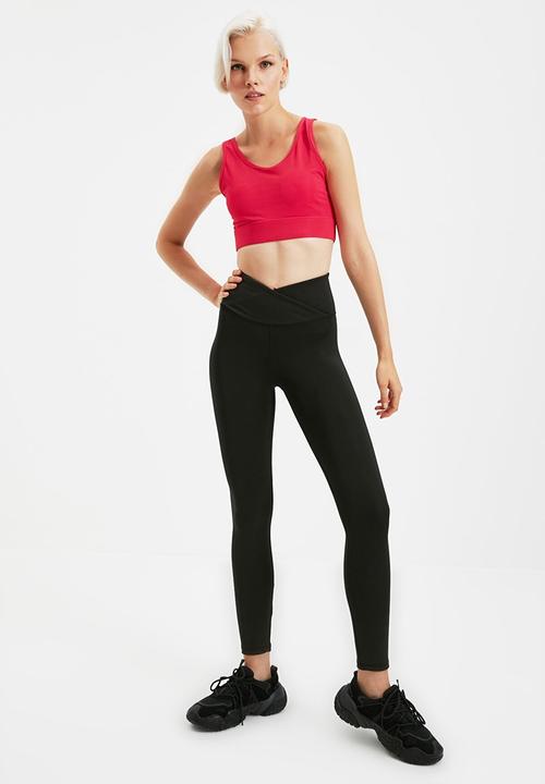 Trendyol - Knitted sport leggings - black