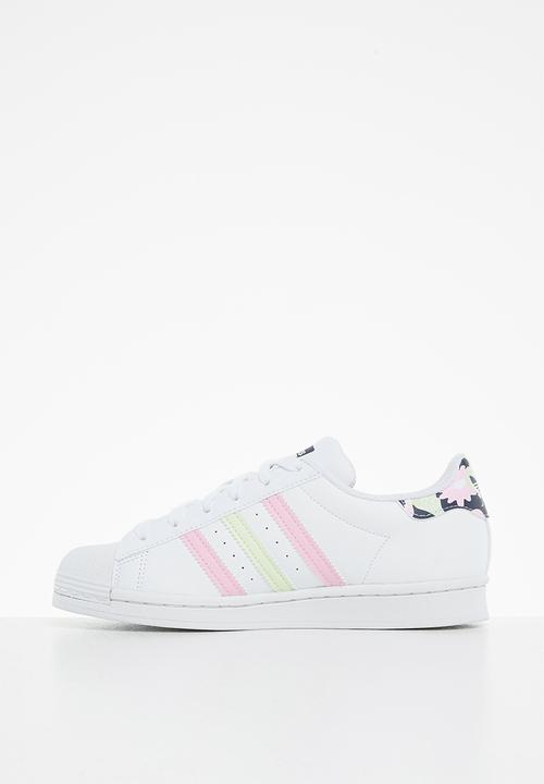 adidas Originals - Superstar j - ftwr white/almost lime/true pink