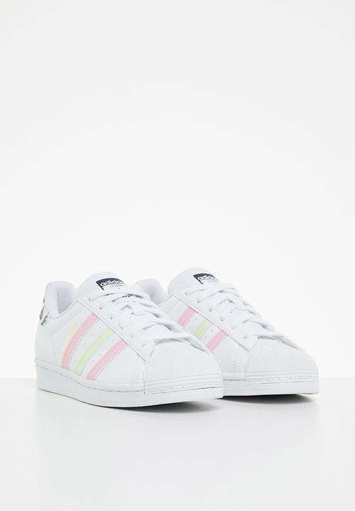 adidas Originals - Superstar j - ftwr white/almost lime/true pink