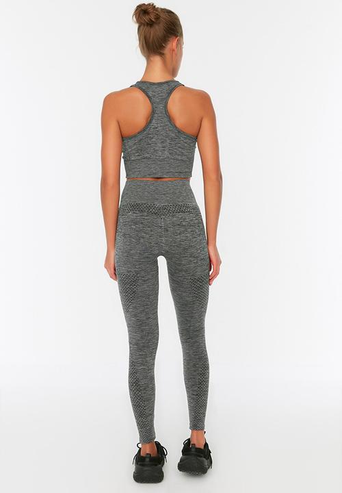 Trendyol - Melange seamless sports tights - anthracite