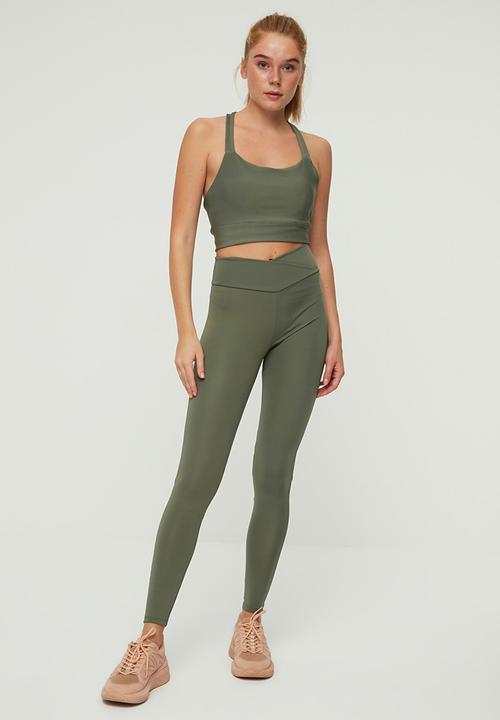 Trendyol - Sports leggings - khaki