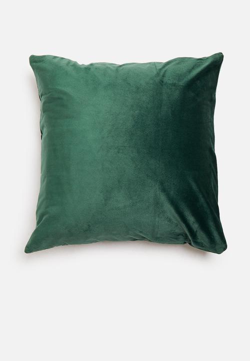 Sixth Floor - Thea velvet cushion cover - green