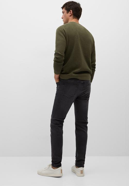 MANGO - Jude skinny fit jeans - open grey
