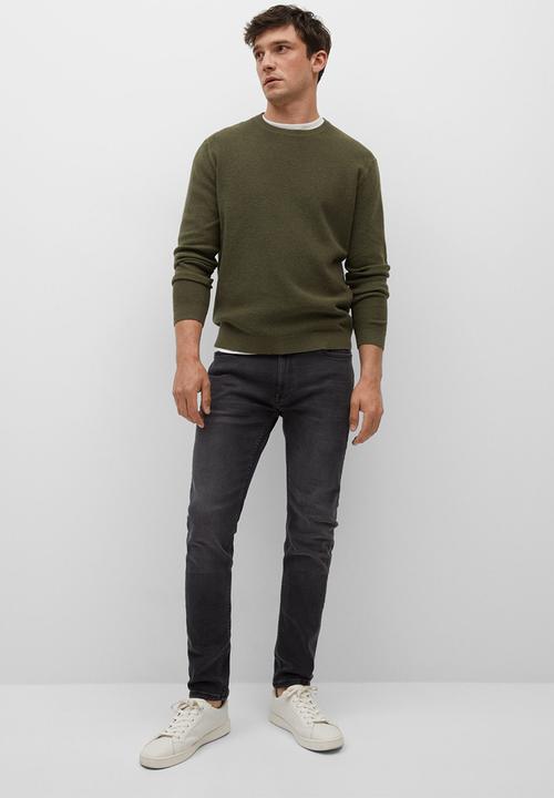MANGO - Jude skinny fit jeans - open grey