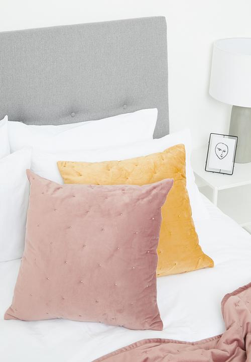 Sixth Floor - Thea velvet cushion cover - dusty pink