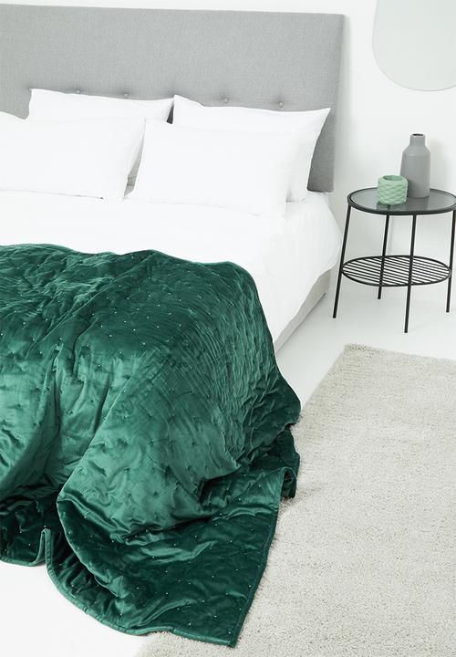 Sixth Floor - Thea velvet quilt - green