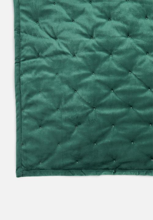 Sixth Floor - Thea velvet quilt - green