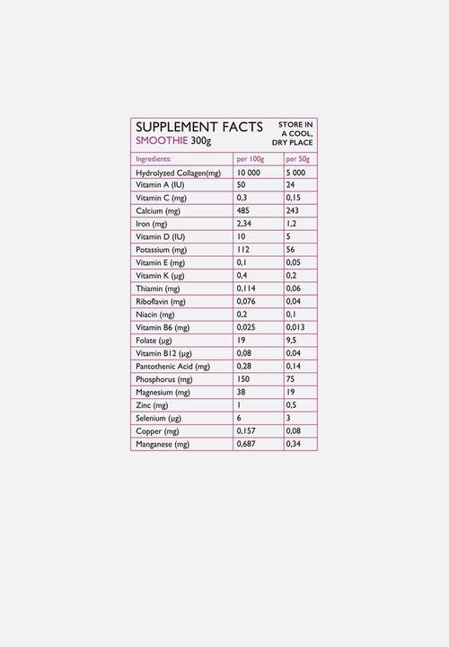 SKIN NUTRITION - Collagen Smoothie