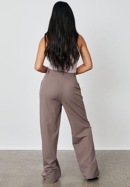 Factorie - Wide leg pant - burnt iron