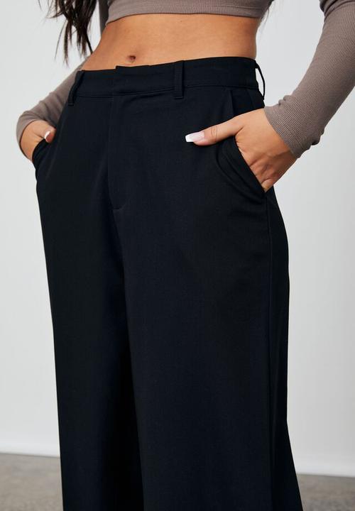Factorie - Wide leg pant - black