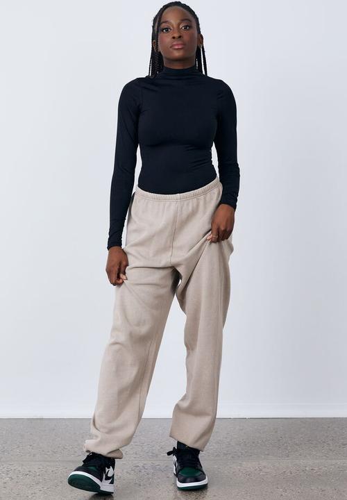 Factorie - Washed oversized jogger - brown mushroom