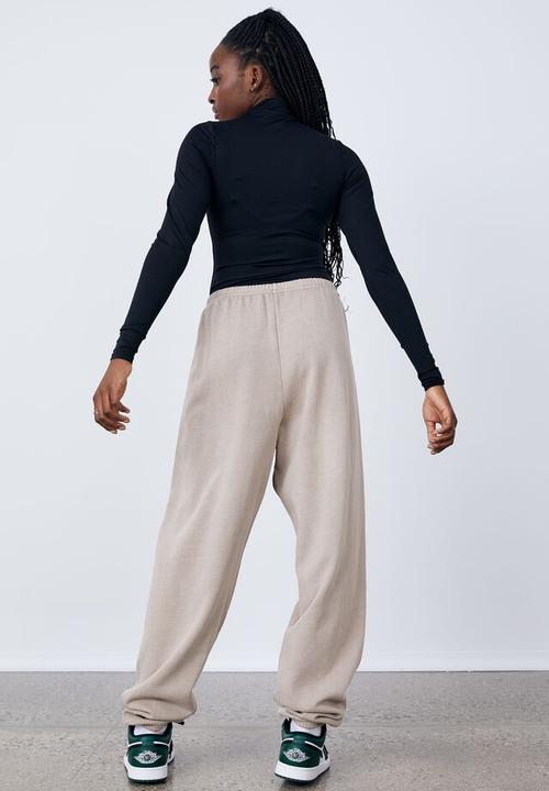 Factorie - Washed oversized jogger - brown mushroom