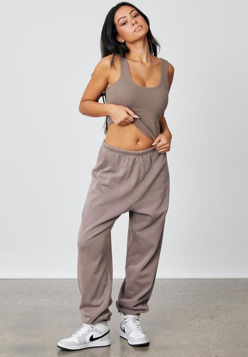 Factorie - Washed oversized jogger - burnt iron