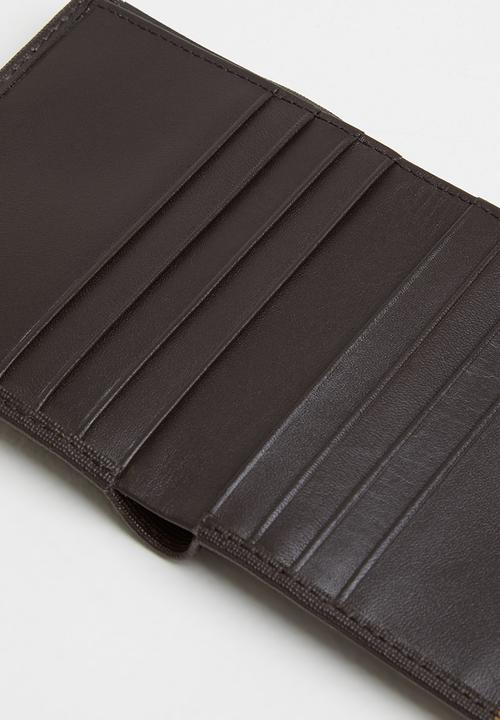 POLO - Monogram credit card wallet fold - brown iconic