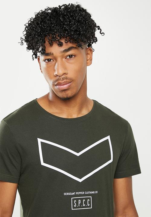 S.P.C.C - Denico regular fit straight hem tee  - dark moss