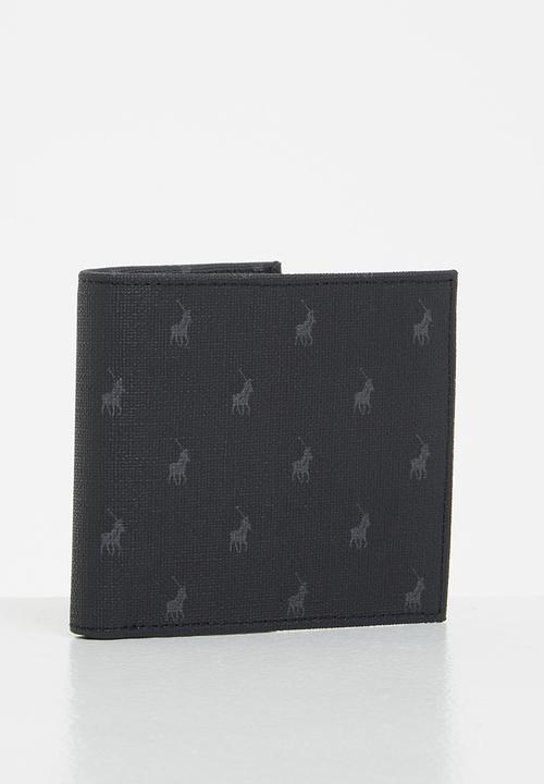 POLO - Monogram billfold with coin section - black iconic