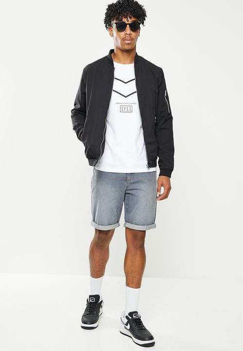 S.P.C.C - Denico regular fit straight hem tee  - optical white