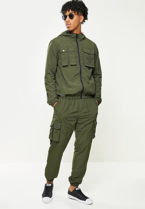 S.P.C.C - Edwards regular fit zip through jacket  - dark moss