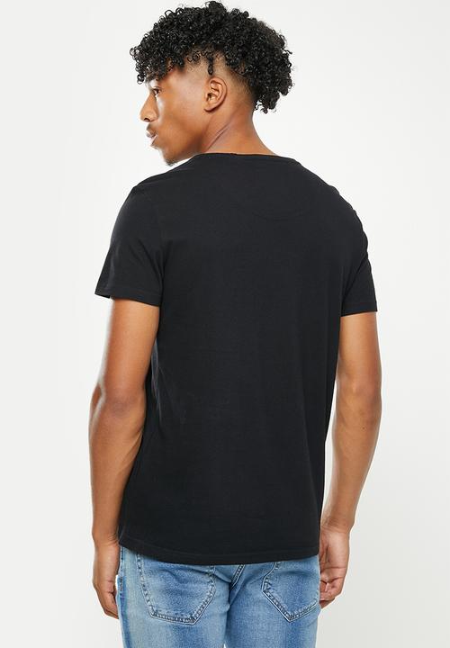 S.P.C.C - Denico regular fit straight hem tee  - black