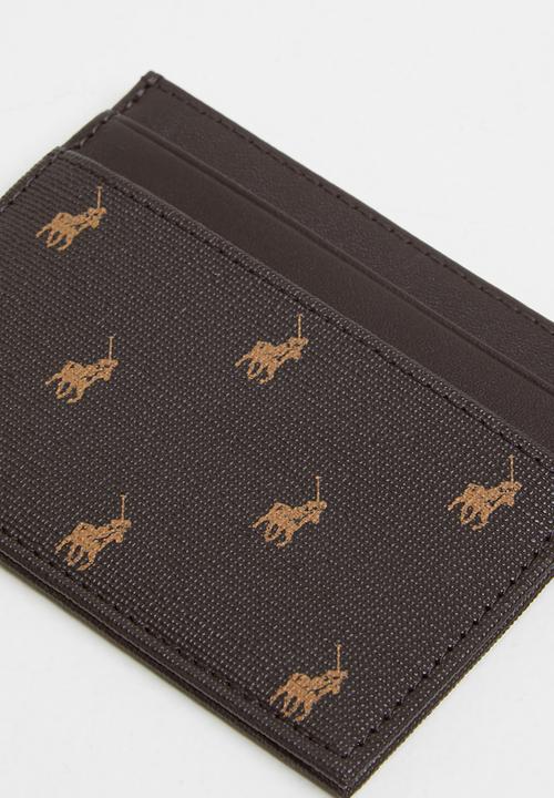 POLO - Monogram credit card holder - brown iconic