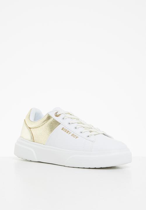 SISSY BOY - Half way sneaker - white & gold