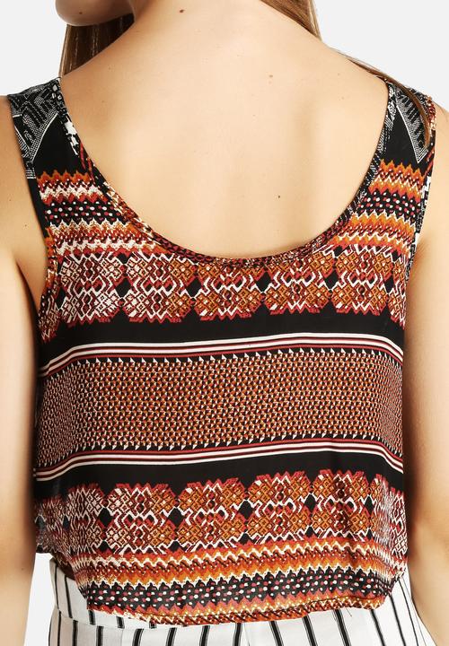 Glamorous - Border Print Crop Top
