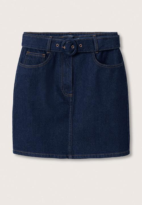 MANGO - Skirt bloom-h - open blue