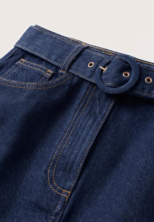 MANGO - Skirt bloom-h - open blue