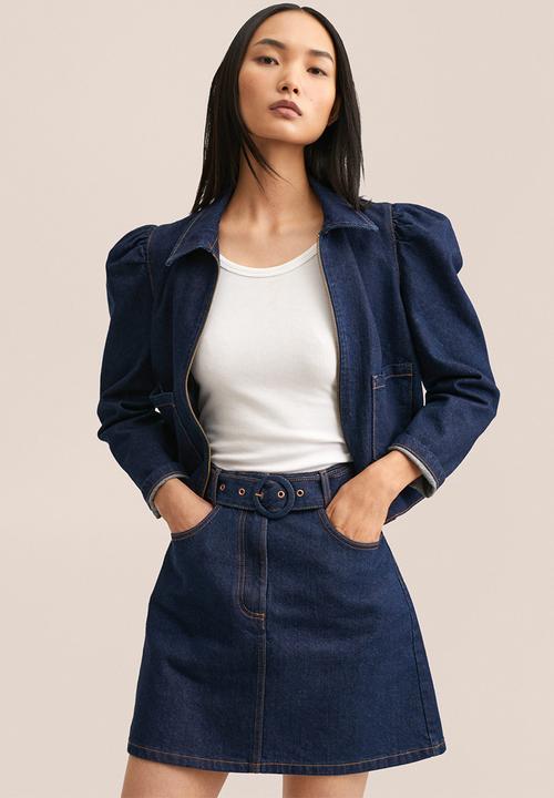 MANGO - Skirt bloom-h - open blue