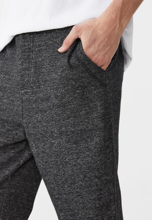 Factorie - Trippy slim trackie - textured black