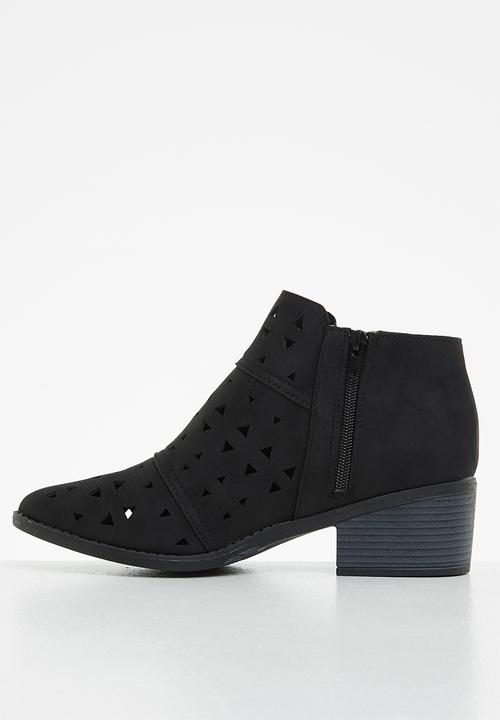 Seduction - Lasercut ankle boot - black
