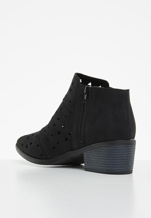 Seduction - Lasercut ankle boot - black