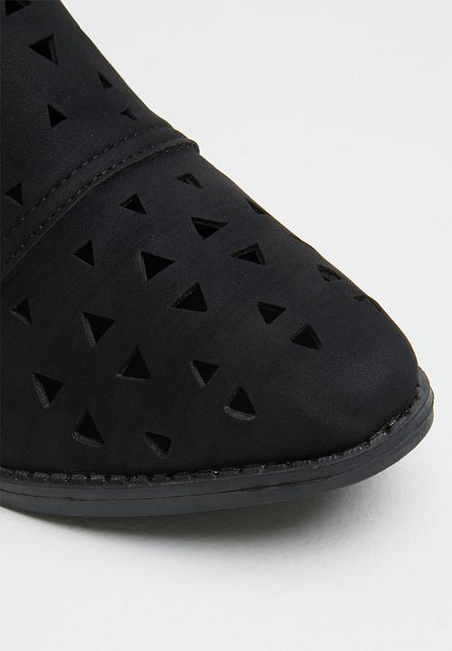 Seduction - Lasercut ankle boot - black