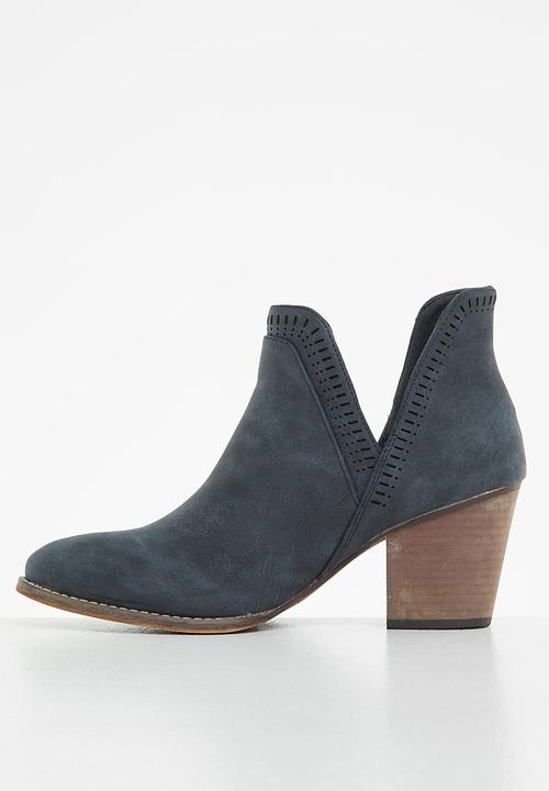 Seduction - Side cut out ankle boot - navy