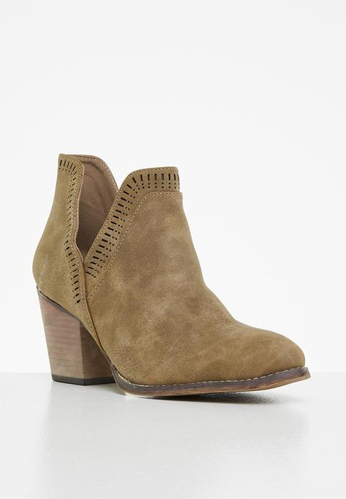 Seduction - Side cut out ankle boot - taupe