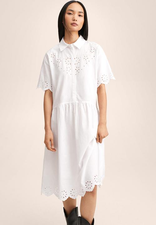 MANGO - Dress cloud-h - white