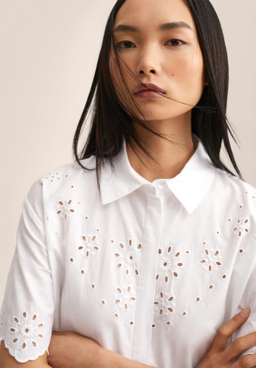 MANGO - Dress cloud-h - white