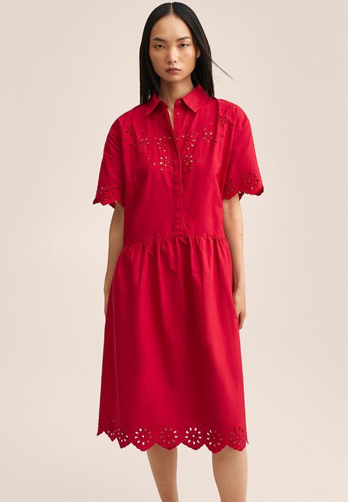 MANGO - Dress cloud-h - red