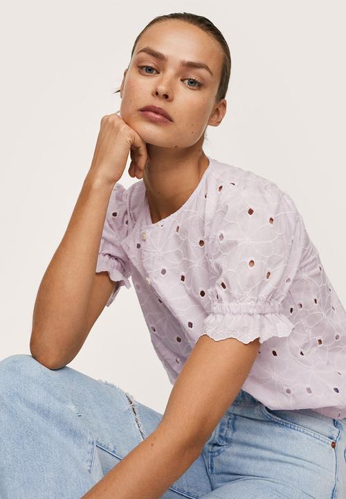 MANGO - Blouse lavi-h - light pastel purple