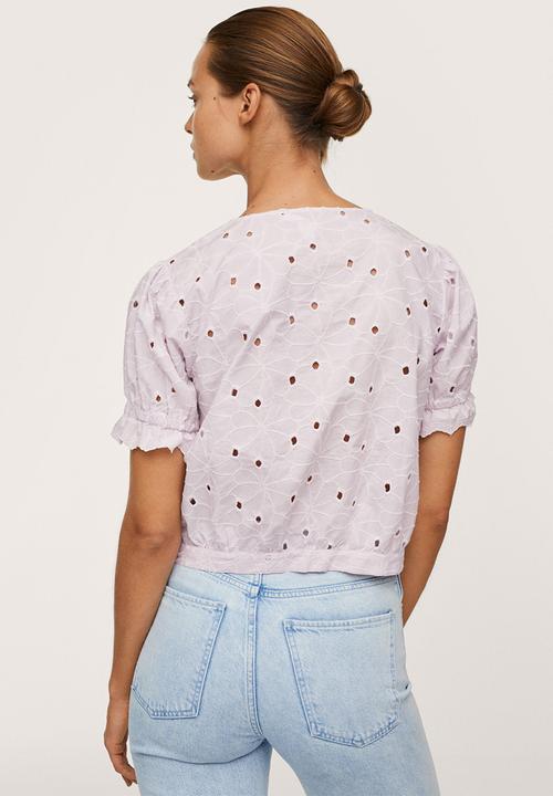 MANGO - Blouse lavi-h - light pastel purple