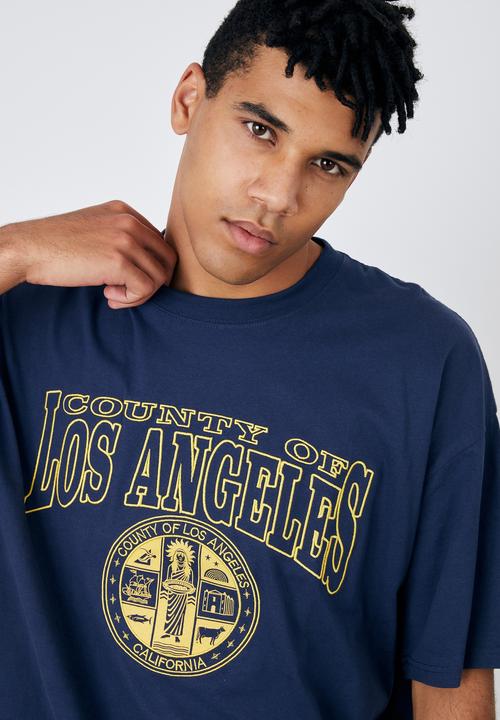 Factorie - Oversized graphic T-shirt - navy