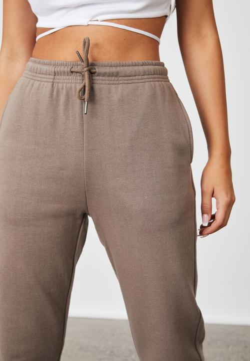 Factorie - Super high rise trackpant - burnt iron