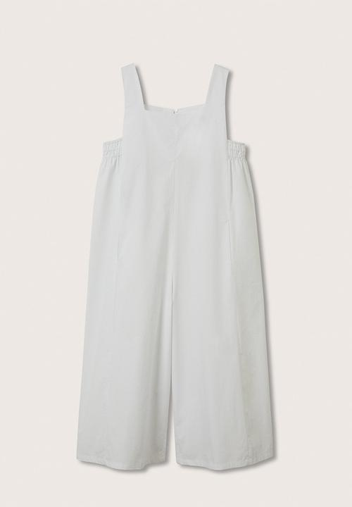 MANGO - One-piece suit pleat-h - white