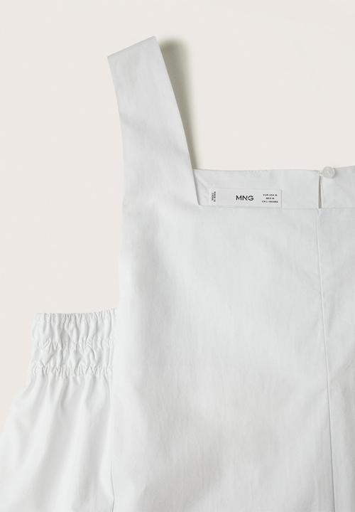 MANGO - One-piece suit pleat-h - white