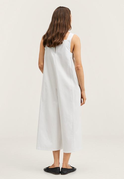 MANGO - One-piece suit pleat-h - white