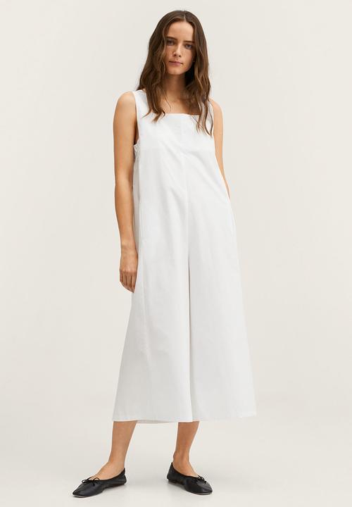 MANGO - One-piece suit pleat-h - white