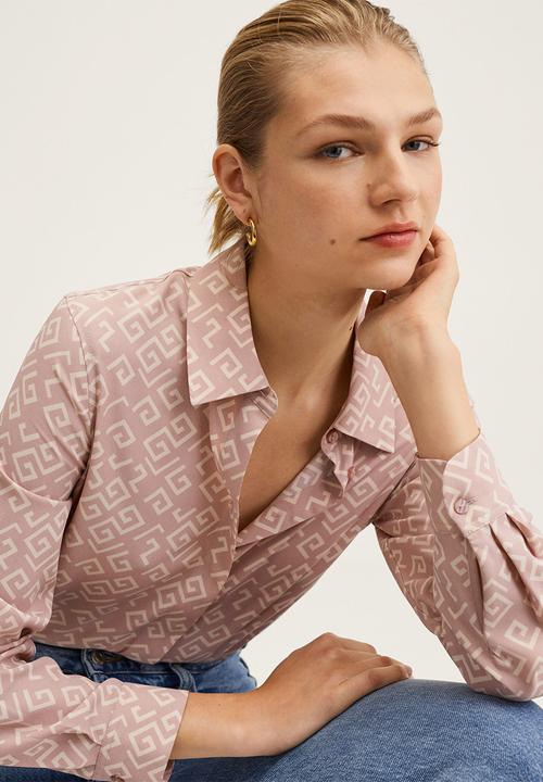 MANGO - Shirt basic - pink