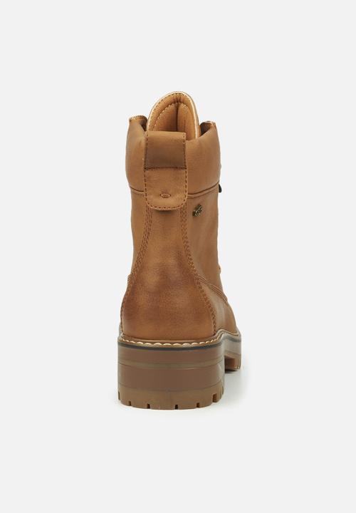 Miss Black - Fox1 lace-up ankle boot - tan